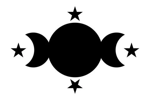 Moon phases flat icon illustration isolated on white background. Stock Illustration