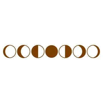 Moon phases icon night space astronomy and nature moon phases sphere shadow.  Stock Illustration