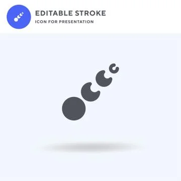 Moon Phases icon vector, filled flat sign, solid pictogram isolated on white Stock Illustration