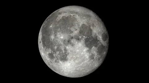 Moon Phases - Northern Hemisphere time-lapse video. Extremely detailed Stock Footage 118361819