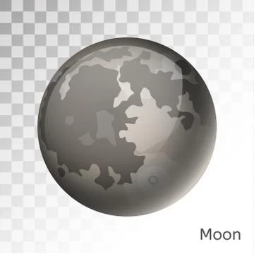 Moon planet 3d vector illustration Ilustração Stock