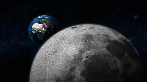 Moon planet earth view on space 스톡 일러스트