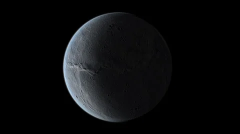 Moon like Planet Fly In - HD Stock Footage 38035694