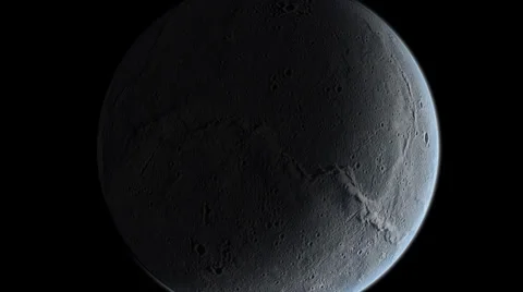 Moon Planet Fly In - HD Stock Footage 38036098