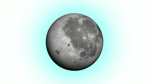 Moon planet rotating with background. Stock Footage 298985618
