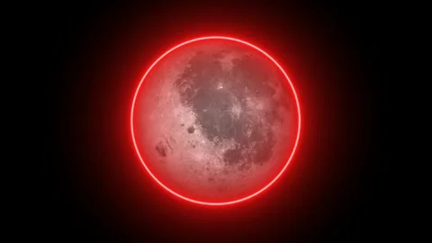 Moon planet rotating in space. 3D Moon sphere on galaxy background. Stock Footage 298982862