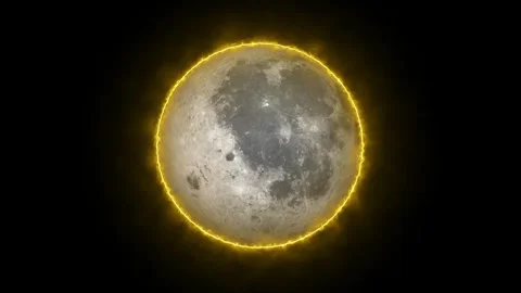 Moon planet rotating with space on galaxy background. Stock Footage 298982918