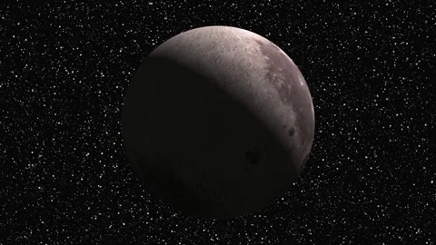 Moon planet rotating with space on galaxy background. Stock Footage 298984084
