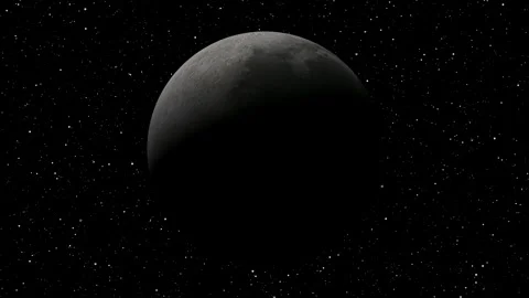 Moon planet rotating with space on galaxy background. Stock Footage 298984321