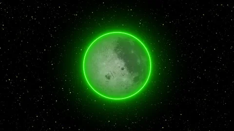 Moon planet rotating with space on galaxy background. Stock Footage 298984562
