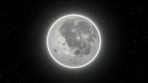 Moon planet rotating with space on galaxy background. Stock Footage 298985053