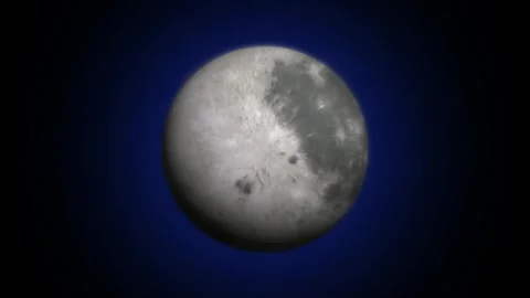 Moon planet rotating with space on galaxy background. Stock Footage 298986128