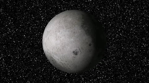 Moon planet rotating with space on galaxy background. Stock Footage 298987350