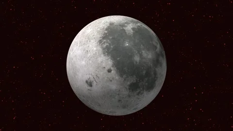 Moon planet rotating with space on galaxy background. Stock Footage 298988741