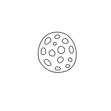 Moon, planet, satellites, space object. Design element, icon on the theme of  Stock Illustration