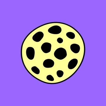 Moon, planet, satellites, space object. Vector color clip art, design element Ilustração Stock