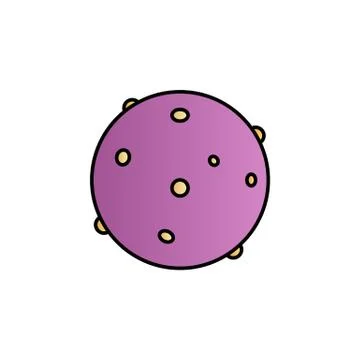 Moon, planet, space color gradient vector icon Ilustração Stock