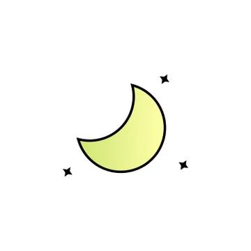 Moon, planet, space color gradient vector icon Ilustração Stock