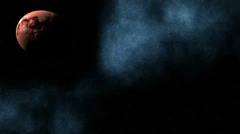 The moon (planet) in the star sky Stock Footage 8945995