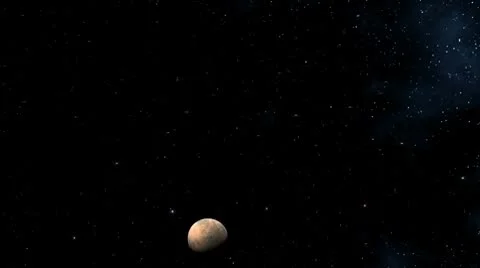 The moon (planet) in the star sky Stock Footage 8967454