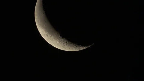 Moon Quarter Time Lapse close Stock Footage 77110768