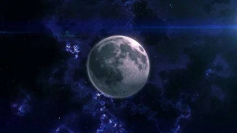 The Moon Reveal in Space Stock Footage 85059913