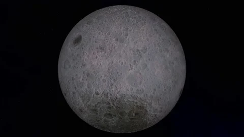 Moon Reveal in Space v3 Stock Footage 215834565