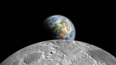 Moon reveals earth Video stock 40655981