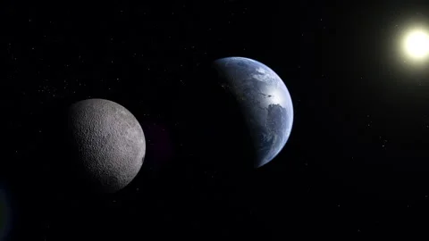 Moon Revolves Around The Earth Stock Footage 246972787
