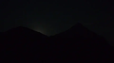 Moon rise over alps time lapse Stockbeeldmateriaal 34340928