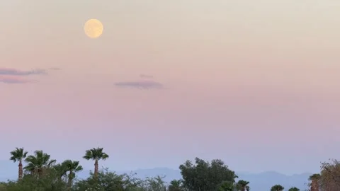 Moon Rise , Over the Mountains . Stock Footage 288231041