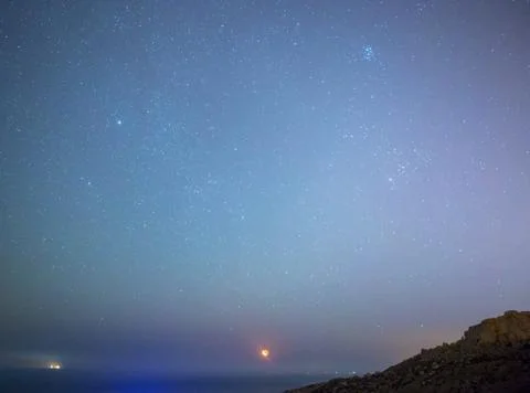 Moon Rise Stock Photos