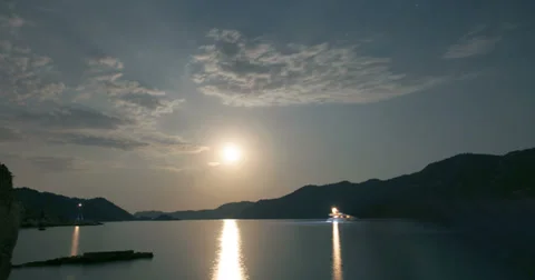 Moon Rise Time Lapse 4K Stock Footage 27805791