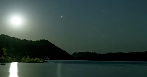 Moon Rise Time Lapse 4K Stock Footage 31869962