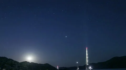 Moon Rise Time Lapse Stock Footage 27794585