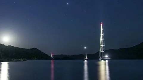 Moon Rise Time Lapse Stock Footage 27794678