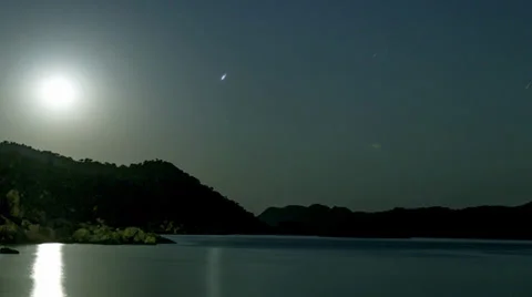 Moon Rise Time Lapse Stock Footage 31869122