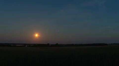 Moon rise timelapse Vídeos de archivo 85637624