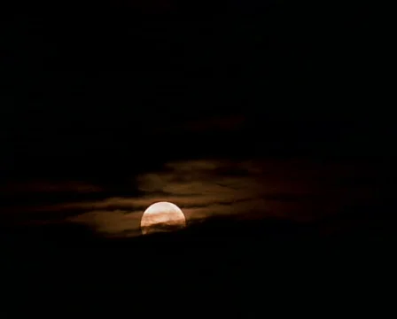 Moon Rises Through Clouds PAL Stock Footage 533497