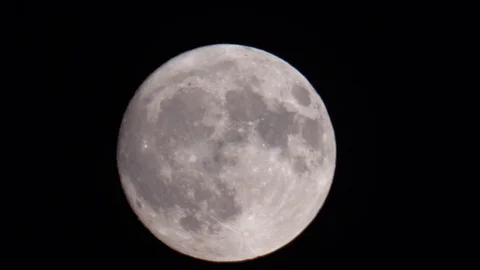 The moon rises, the time-lapse, the full moon..Close-up Stock Footage 119712818