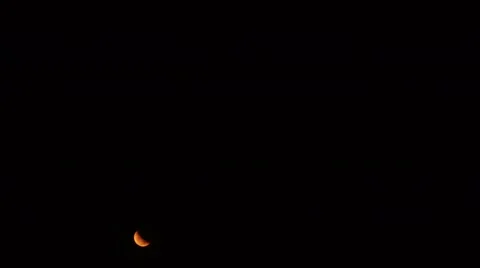 Moon is rising up with eclipse Stock Footage 50156715