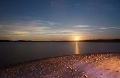 Moon Rising Stock Photos