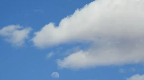 Moon Rising Through Clouds Stock Footage 62626969