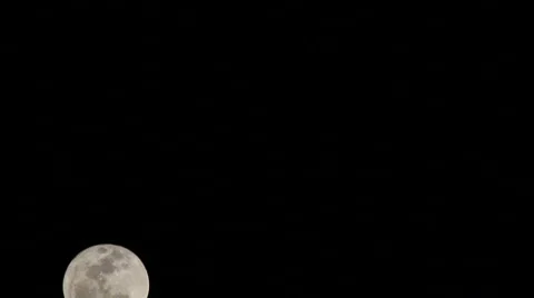 Moon Rising Time Lapse Stock Footage