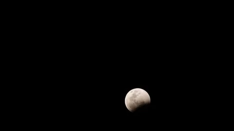 Moon Rising Timelapse during Eclipse  Stock Footage 95359578