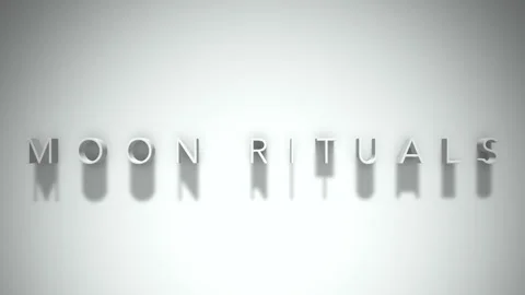 Moon rituals 3D title animation white text on a white background Stock Footage 298374561