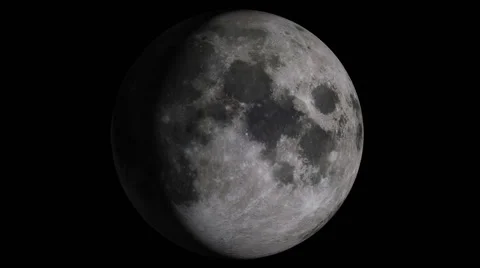 Moon rotates. Looped Vidéo 65414605
