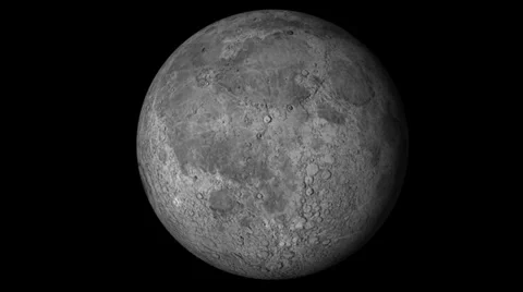 Moon rotating in space Stock Footage 32872694