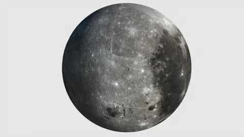 Moon Rotation Alpha Cannel Stock-Footage 268748443