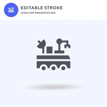Moon Rover icon vector, filled flat sign, solid pictogram isolated on white Stock Illustration